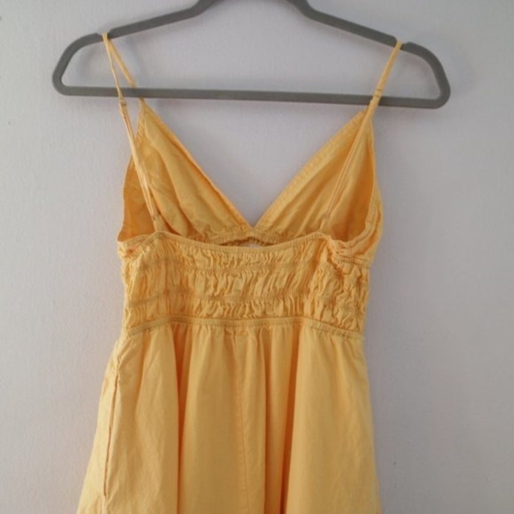 NWOT Fashion Nova V Neck Yellow Juno Maxi Dress Size Medium Cocktail Party - Picture 8 of 11